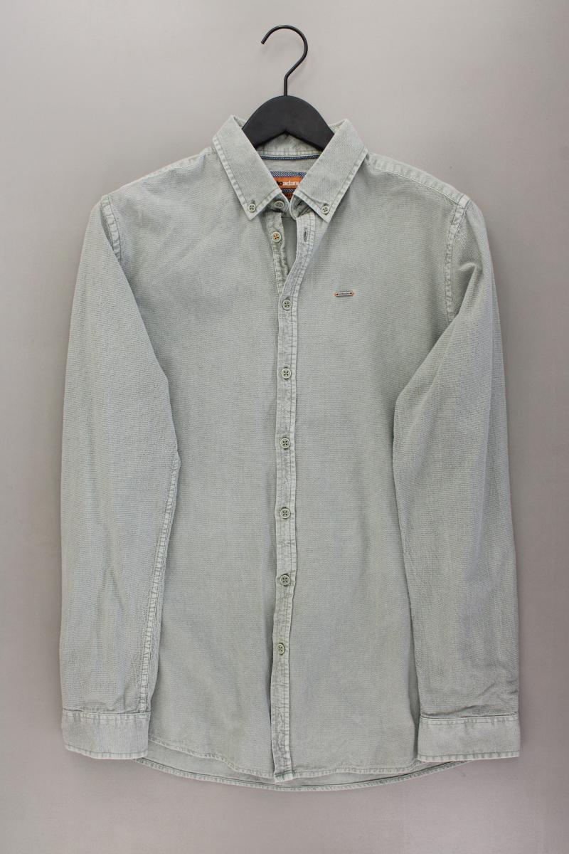 Emilio Adani Langarmhemd für Herren Gr. Hemdgröße 39/40 grün aus Baumwolle