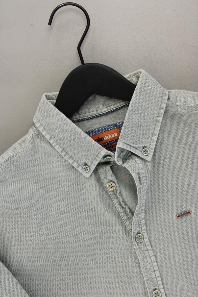 Emilio Adani Langarmhemd für Herren Gr. Hemdgröße 39/40 grün aus Baumwolle