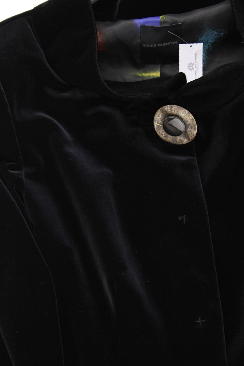 DIDIER PARAKIAN Samtmantel Gr. 44 schwarz aus Polyester
