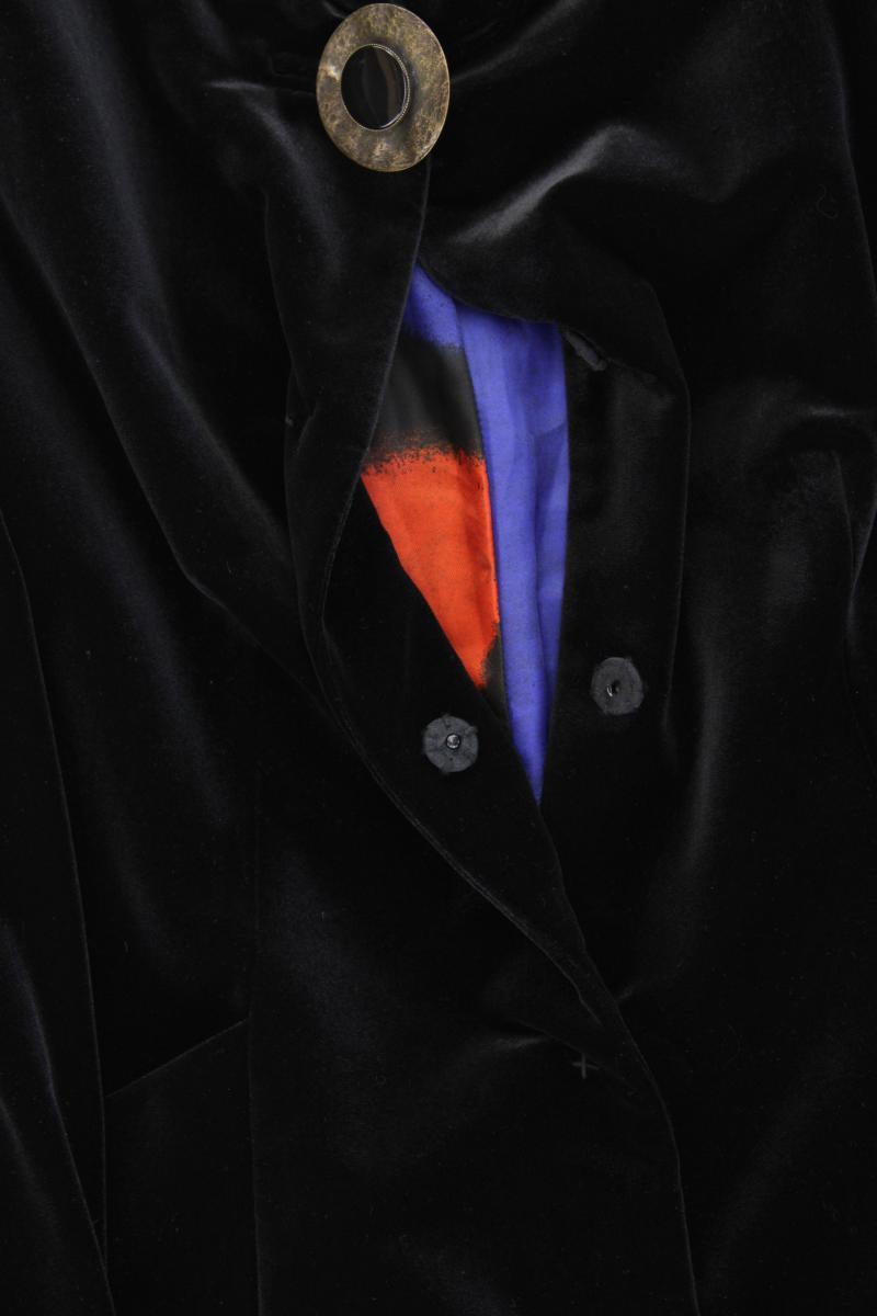 DIDIER PARAKIAN Samtmantel Gr. 44 schwarz aus Polyester