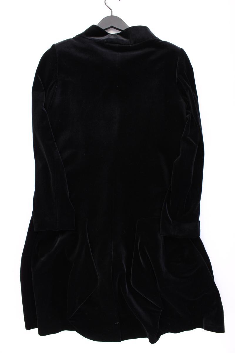 DIDIER PARAKIAN Samtmantel Gr. 44 schwarz aus Polyester
