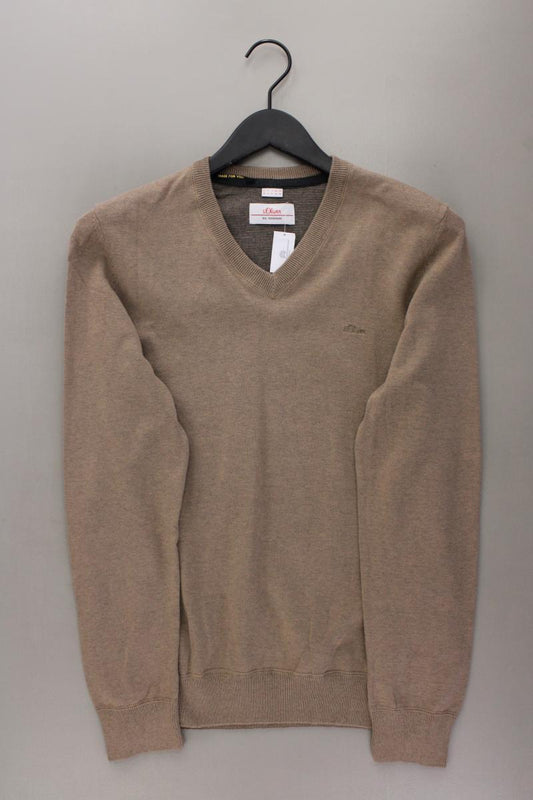 s.Oliver Feinstrickpullover für Herren Gr. M braun aus Baumwolle