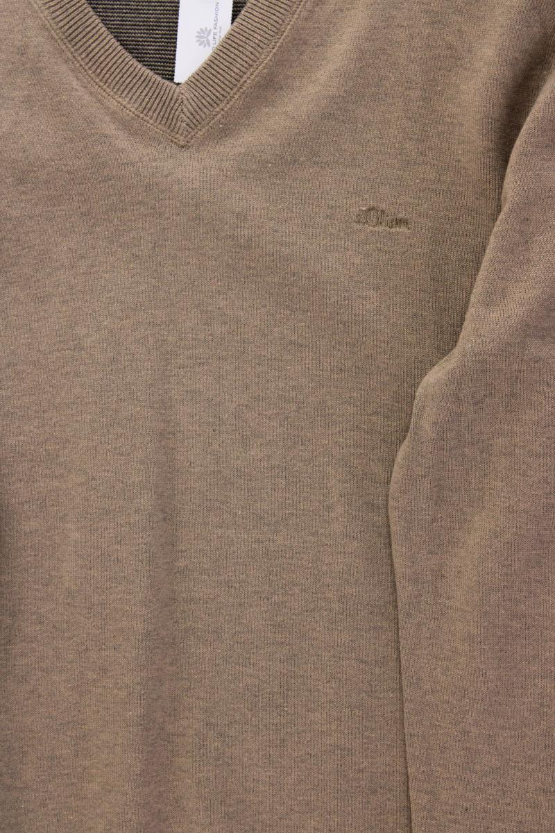 s.Oliver Feinstrickpullover für Herren Gr. M braun aus Baumwolle
