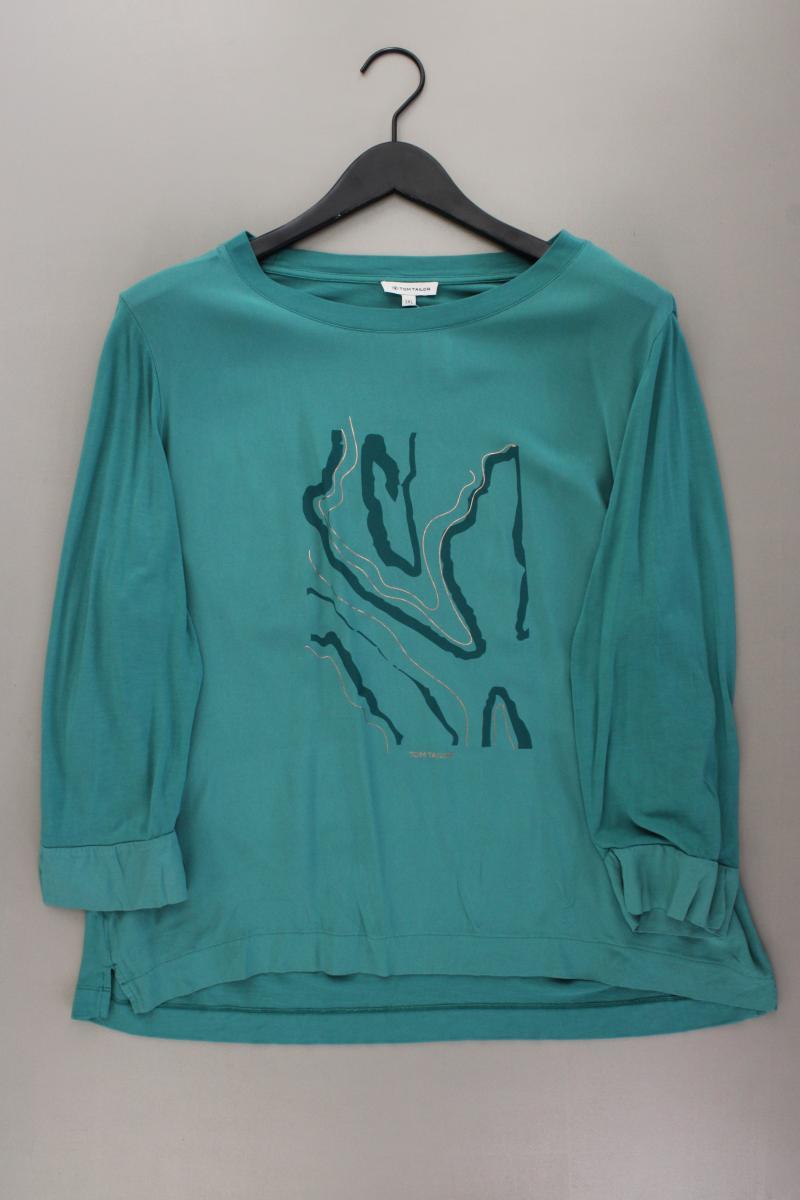 Tom Tailor Classic Bluse Gr. XXXL 3/4 Ärmel blau aus Viskose