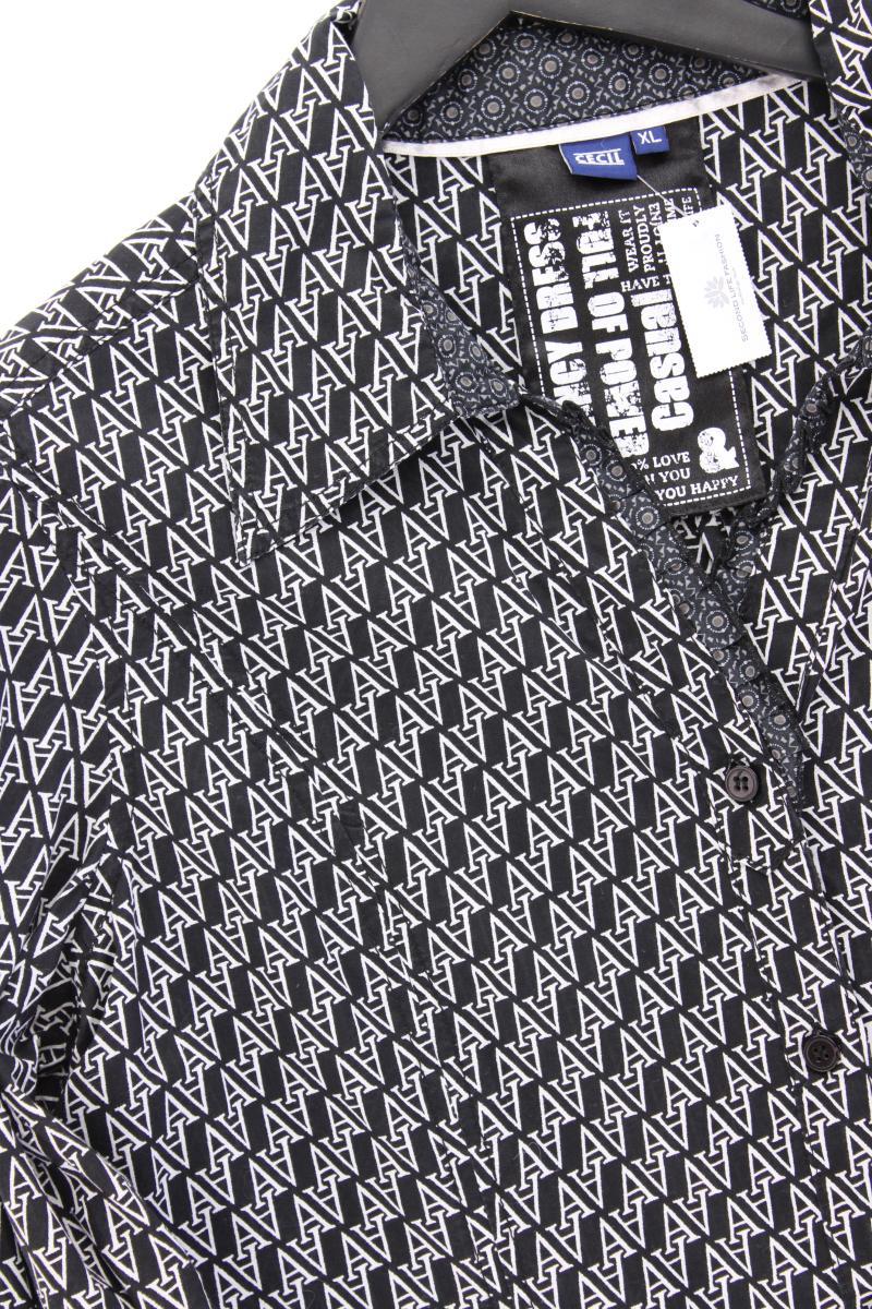 Cecil Longbluse Gr. XL Langarm schwarz aus Baumwolle