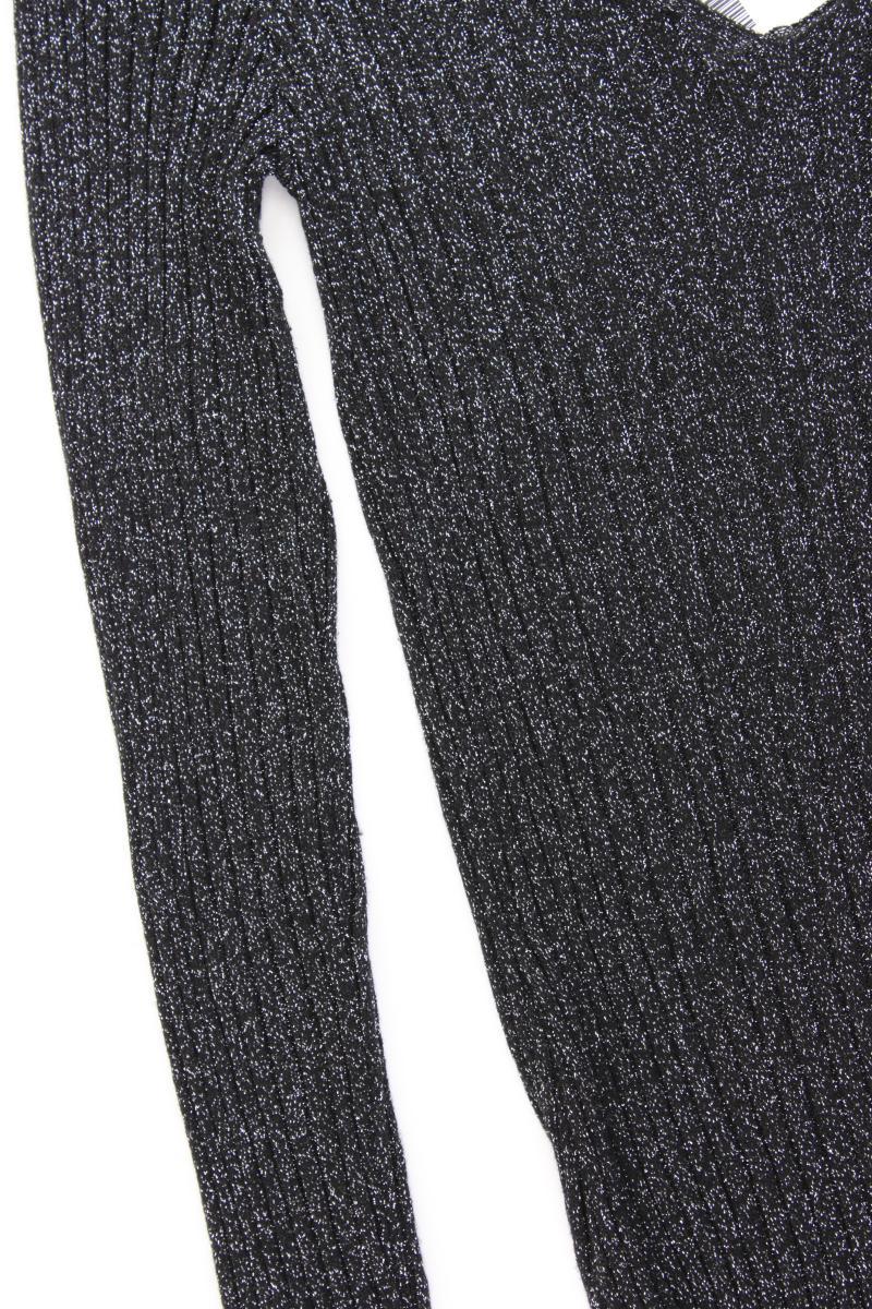 Anna Field Schlauchkleid Gr. L neuwertig Langarm mit Glitzer silber aus Viskose