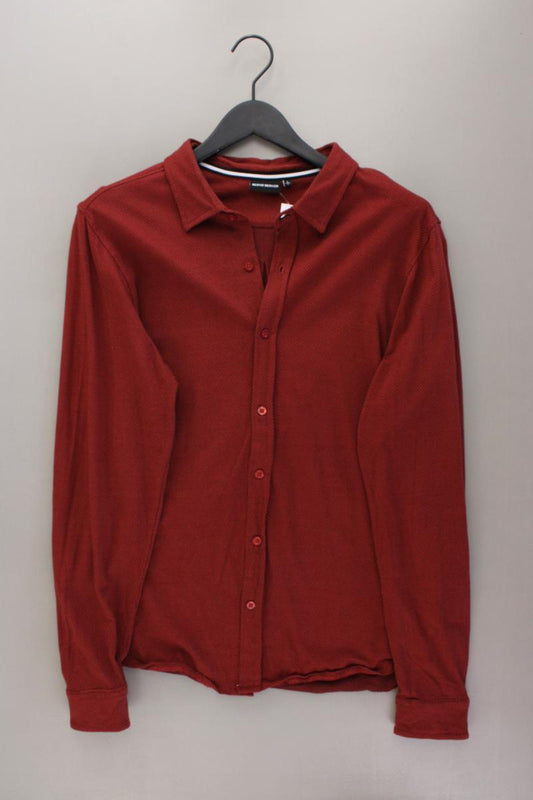 Bernd Berger Langarmhemd für Herren Gr. 52 orange aus Baumwolle