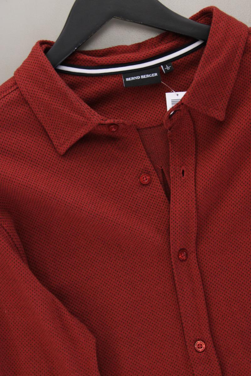 Bernd Berger Langarmhemd für Herren Gr. 52 orange aus Baumwolle