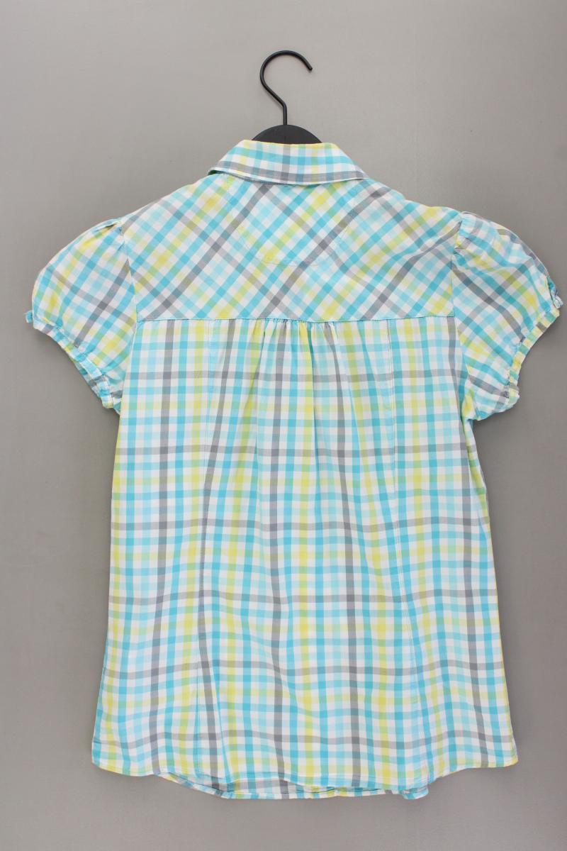 PECKOTT Karobluse Gr. M kariert Kurzarm blau aus Baumwolle