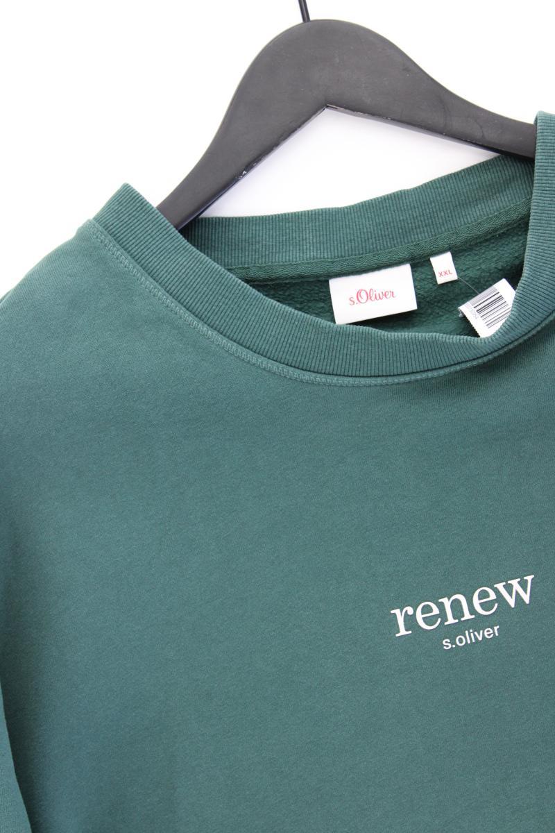 s.Oliver Langarmpullover für Herren Gr. XXL grün aus Baumwolle