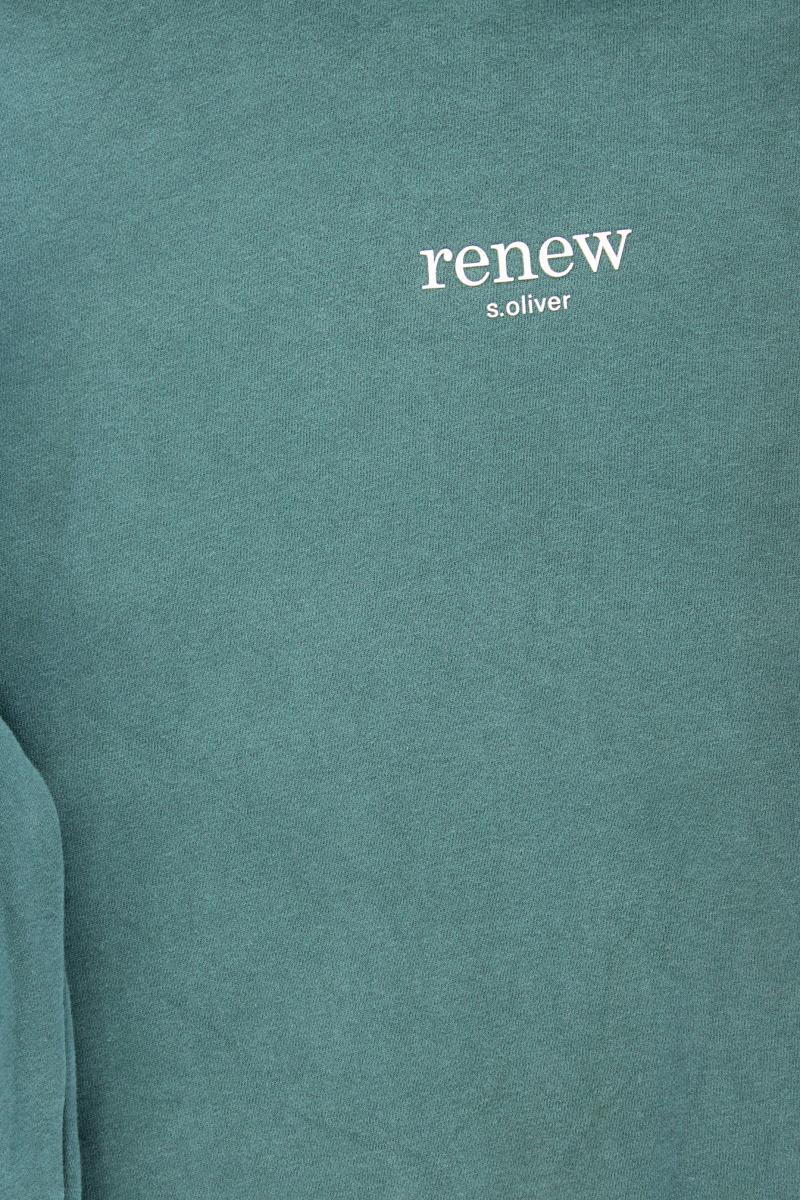 s.Oliver Langarmpullover für Herren Gr. XXL grün aus Baumwolle