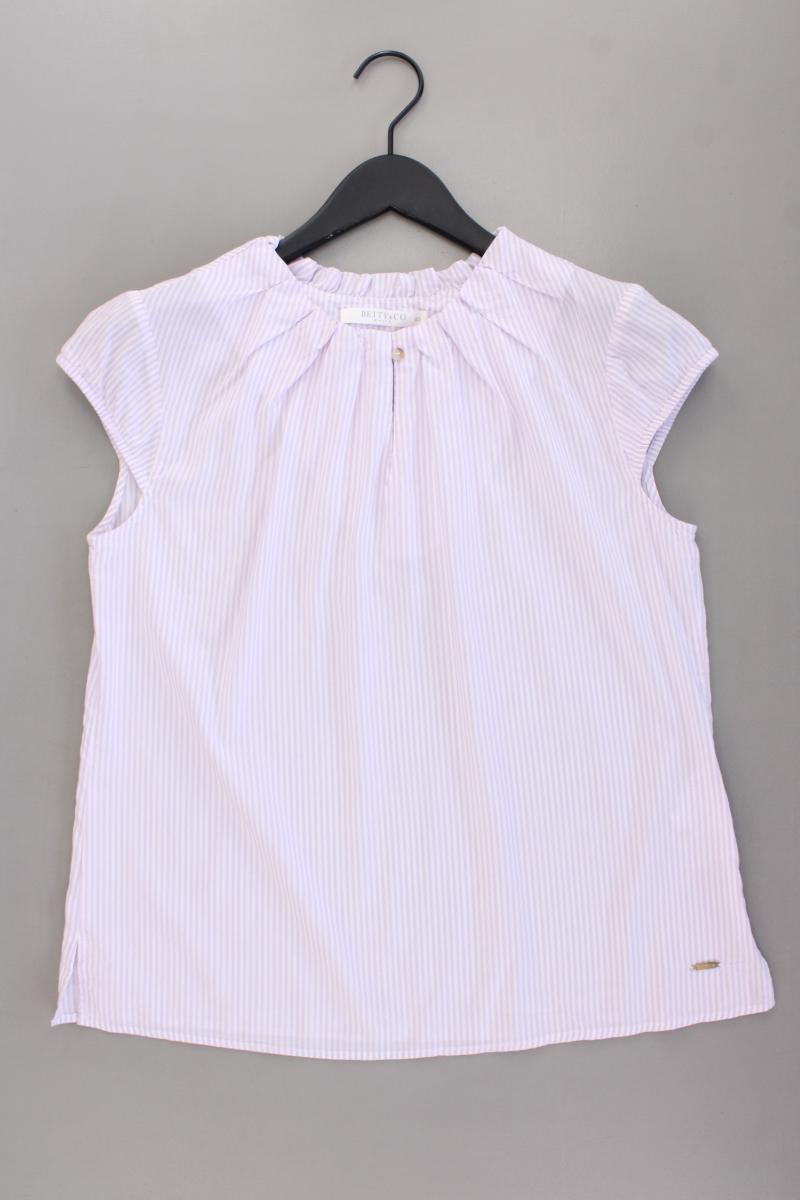 Betty & Co. Kurzarmbluse Gr. 40 gestreift lila aus Lyocell