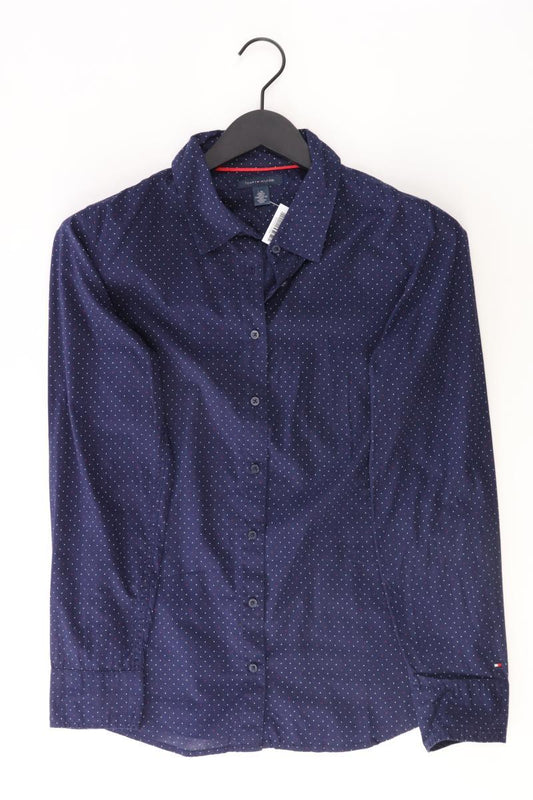 Tommy Hilfiger Langarmbluse Gr. L gepunktet blau