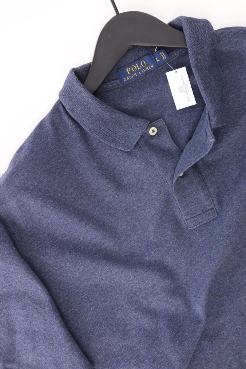 Ralph Lauren Poloshirt für Herren Gr. L Kurzarm blau aus Baumwolle
