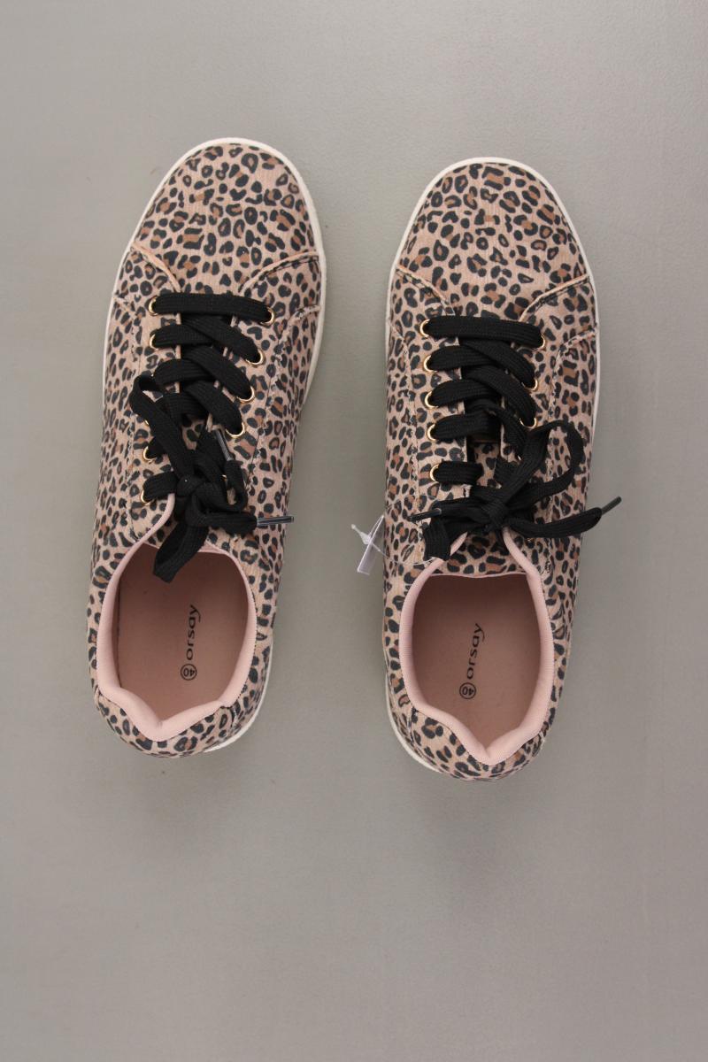 Orsay Sneaker Gr. 40 mit Tierdruck neuwertig braun