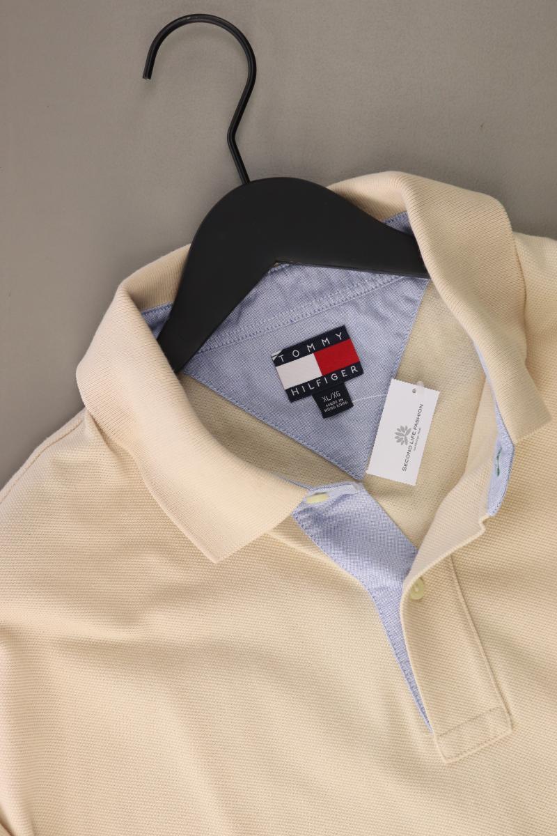 Tommy Hilfiger Poloshirt für Herren Gr. XL Kurzarm gelb aus Baumwolle