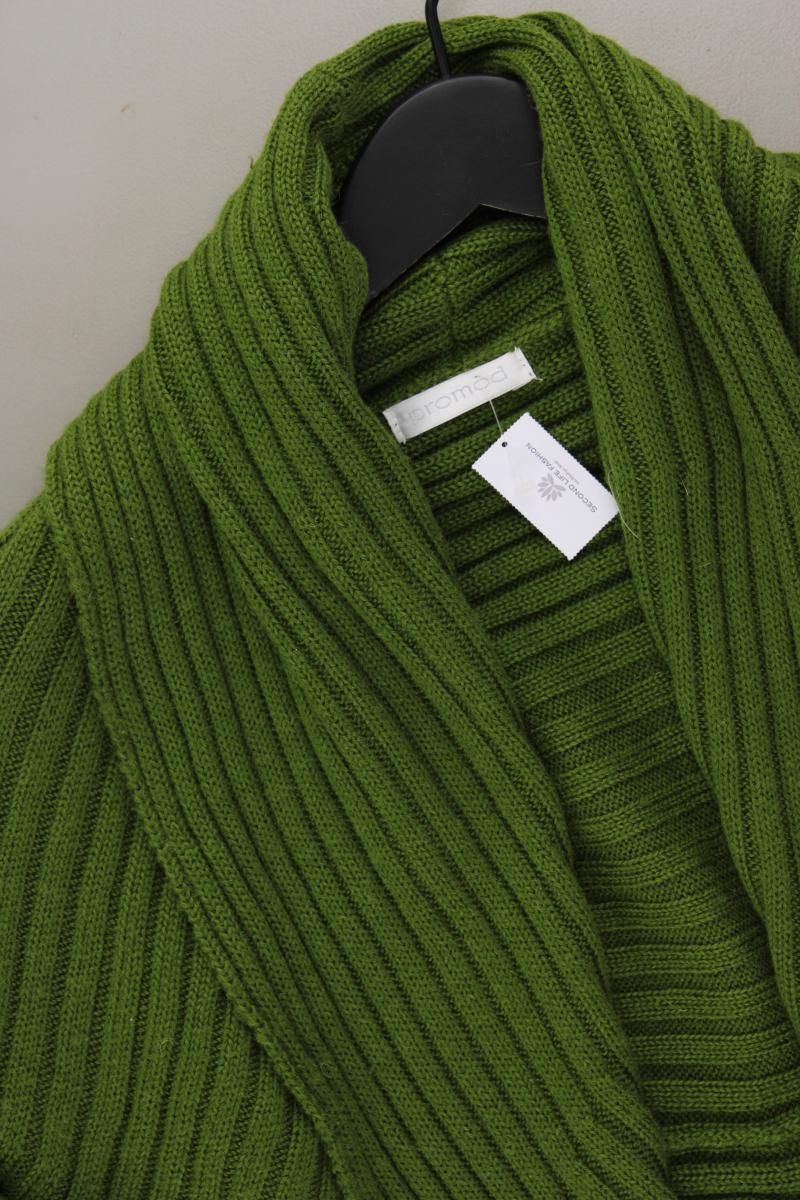 Promod Strickjacke mit Wolle Gr. 36/38 Langarm grün aus Polyacryl