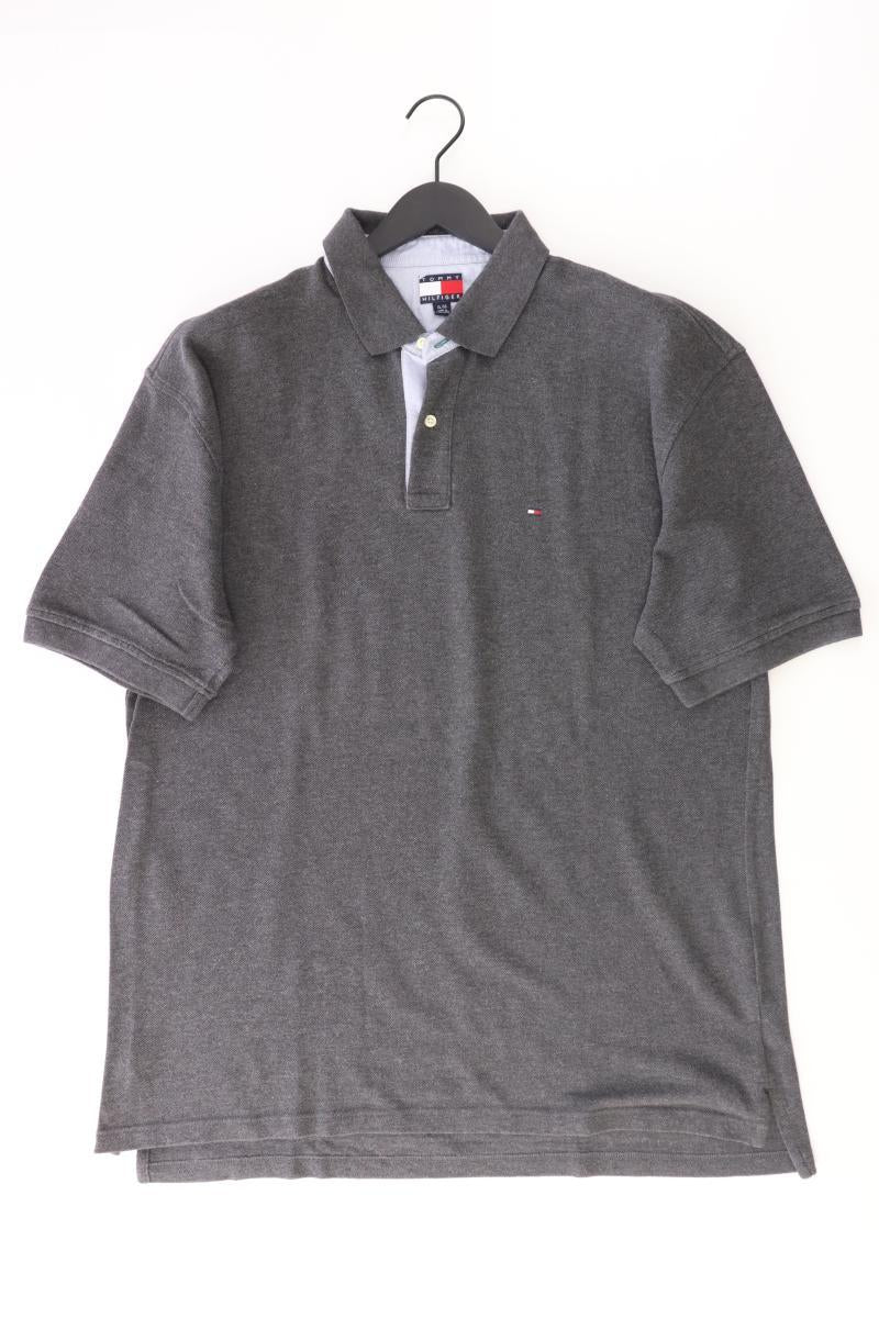 Tommy Hilfiger Poloshirt für Herren Gr. XL Kurzarm grau aus Baumwolle