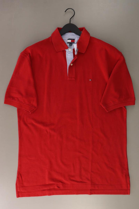 Tommy Hilfiger Poloshirt für Herren Gr. XL Kurzarm rot aus Baumwolle
