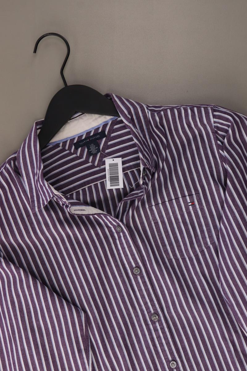 Tommy Hilfiger Langarmbluse Gr. L gestreift lila