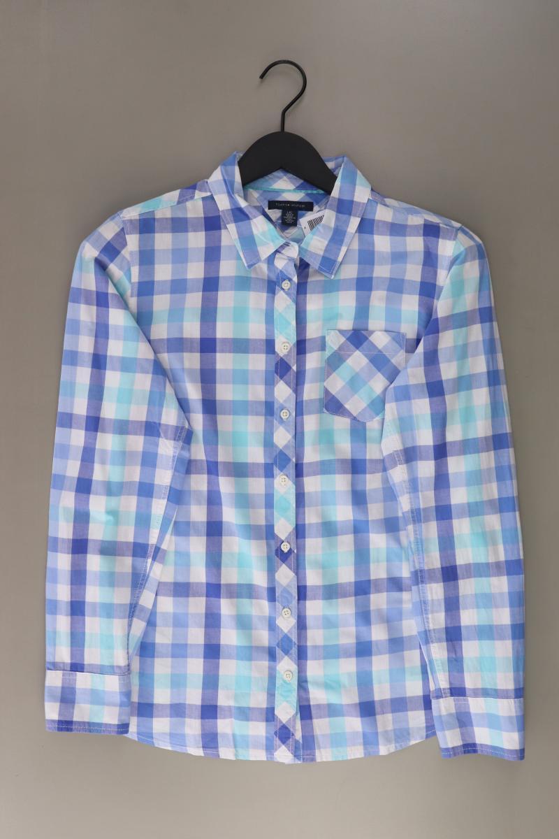 Tommy Hilfiger Karobluse Gr. L kariert Langarm blau