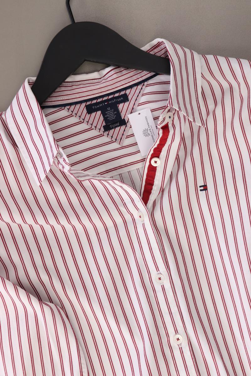 Tommy Hilfiger Langarmbluse Gr. UK 12 (M) gestreift rot