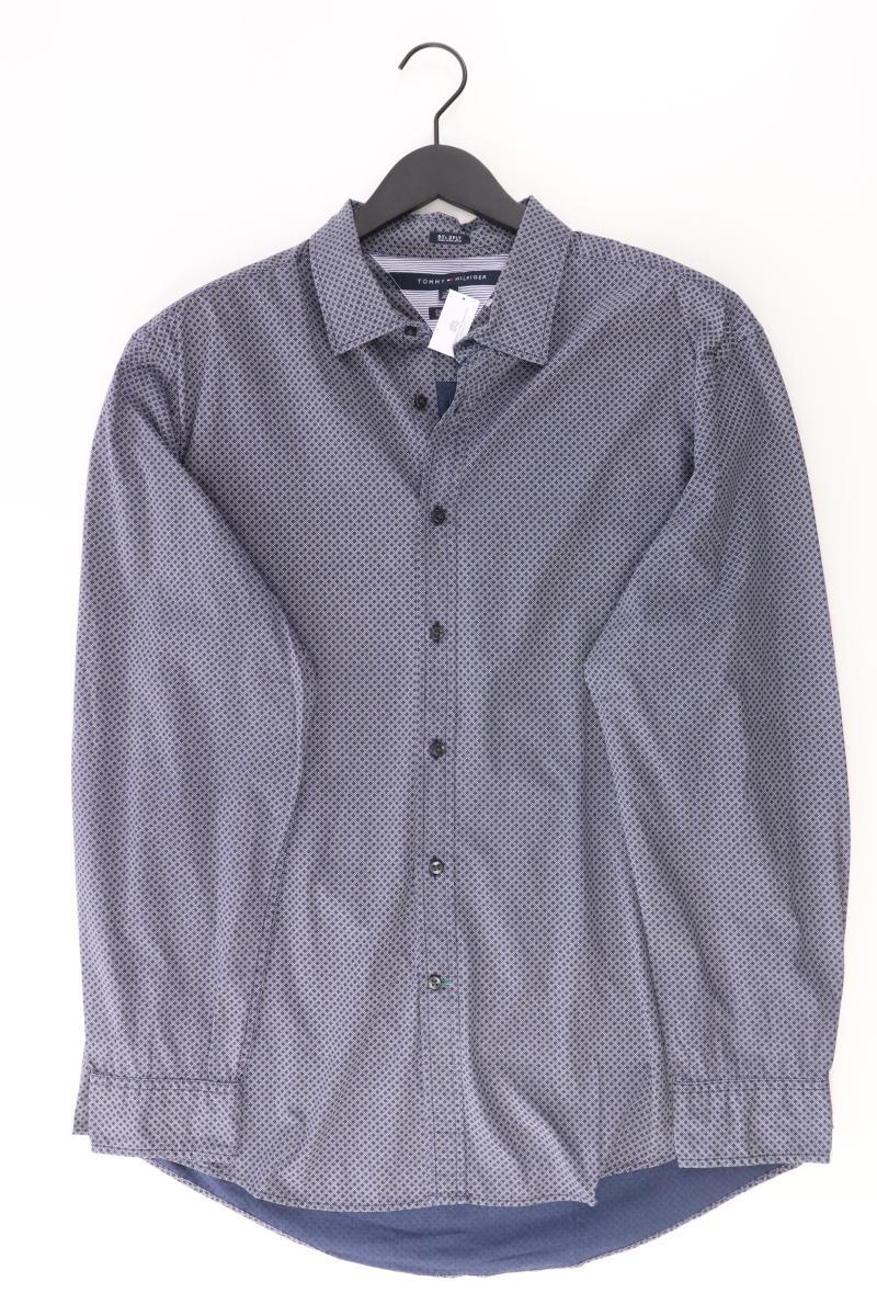 Tommy Hilfiger Langarmhemd für Herren Gr. XL blau