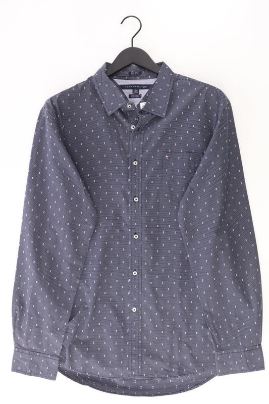 Tommy Hilfiger Langarmhemd für Herren Gr. XL blau