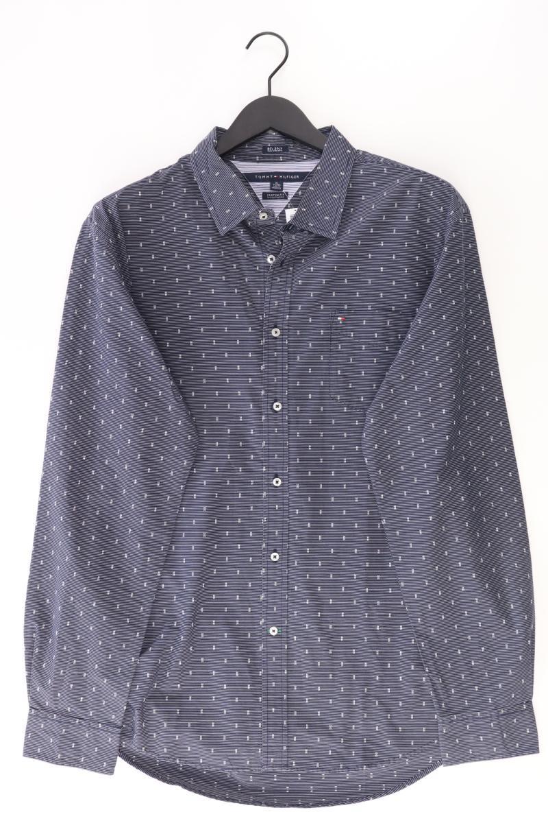 Tommy Hilfiger Langarmhemd für Herren Gr. XL blau