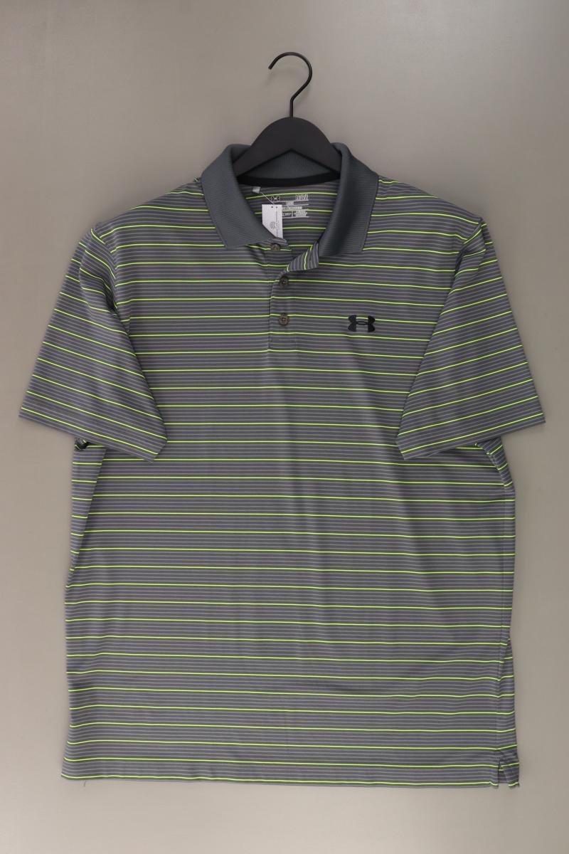 under armour Poloshirt für Herren Gr. L gestreift neuwertig Kurzarm grau