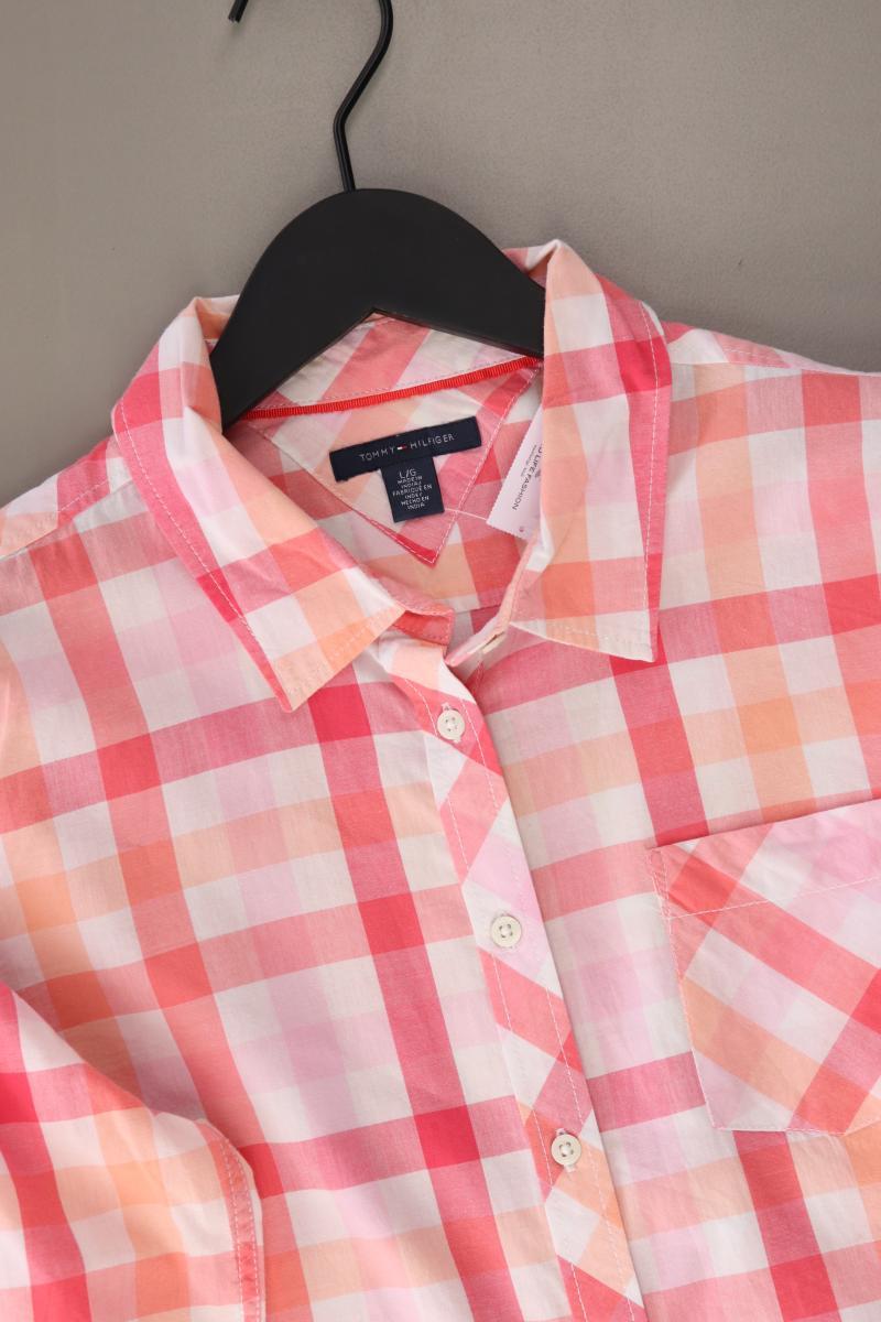 Tommy Hilfiger Langarmbluse Gr. L geometrisches Muster rosa