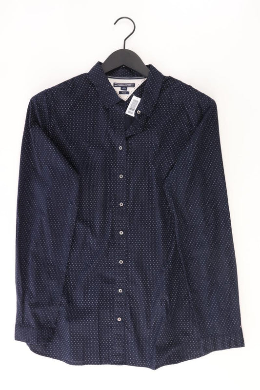 Tommy Hilfiger Langarmbluse Gr. UK 12 (M) gepunktet blau