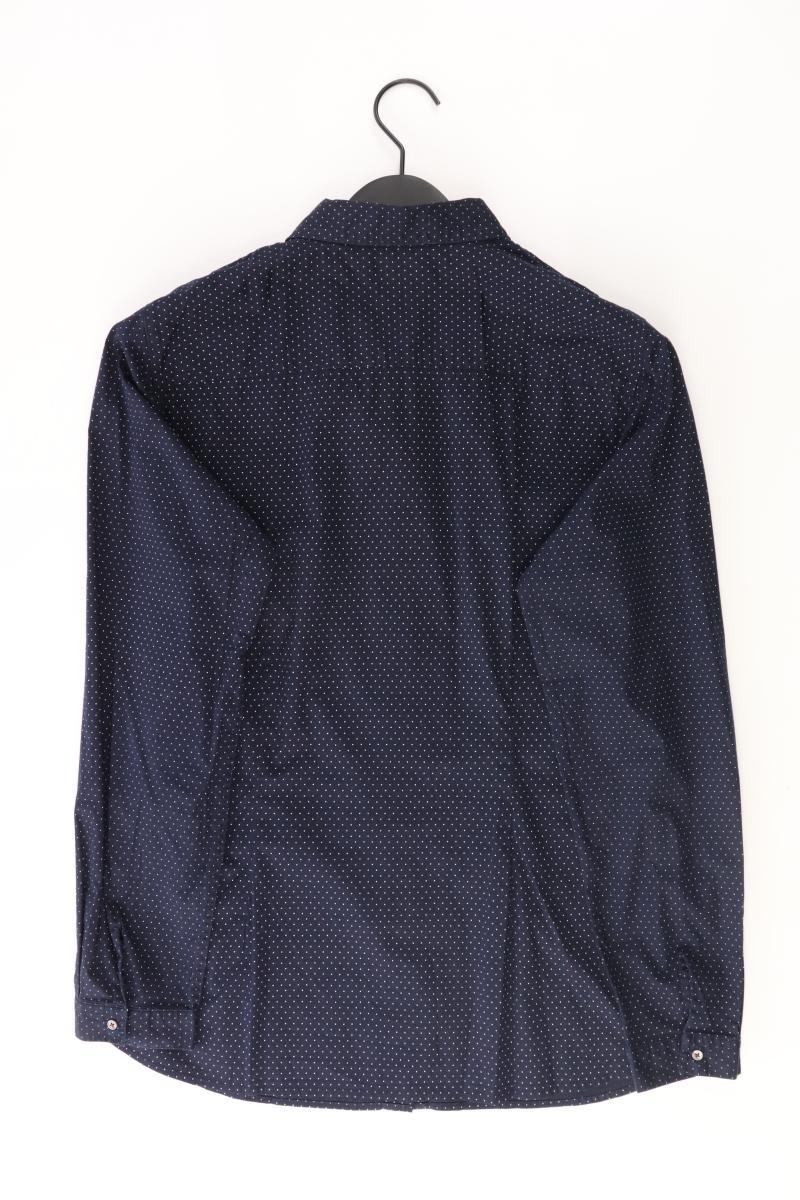 Tommy Hilfiger Langarmbluse Gr. UK 12 (M) gepunktet blau