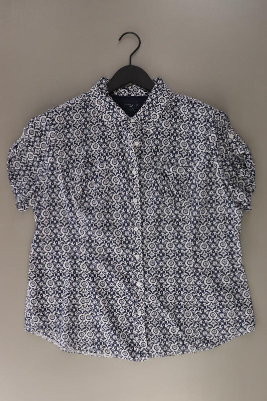 Tommy Hilfiger Kurzarmbluse Gr. L blau aus Baumwolle