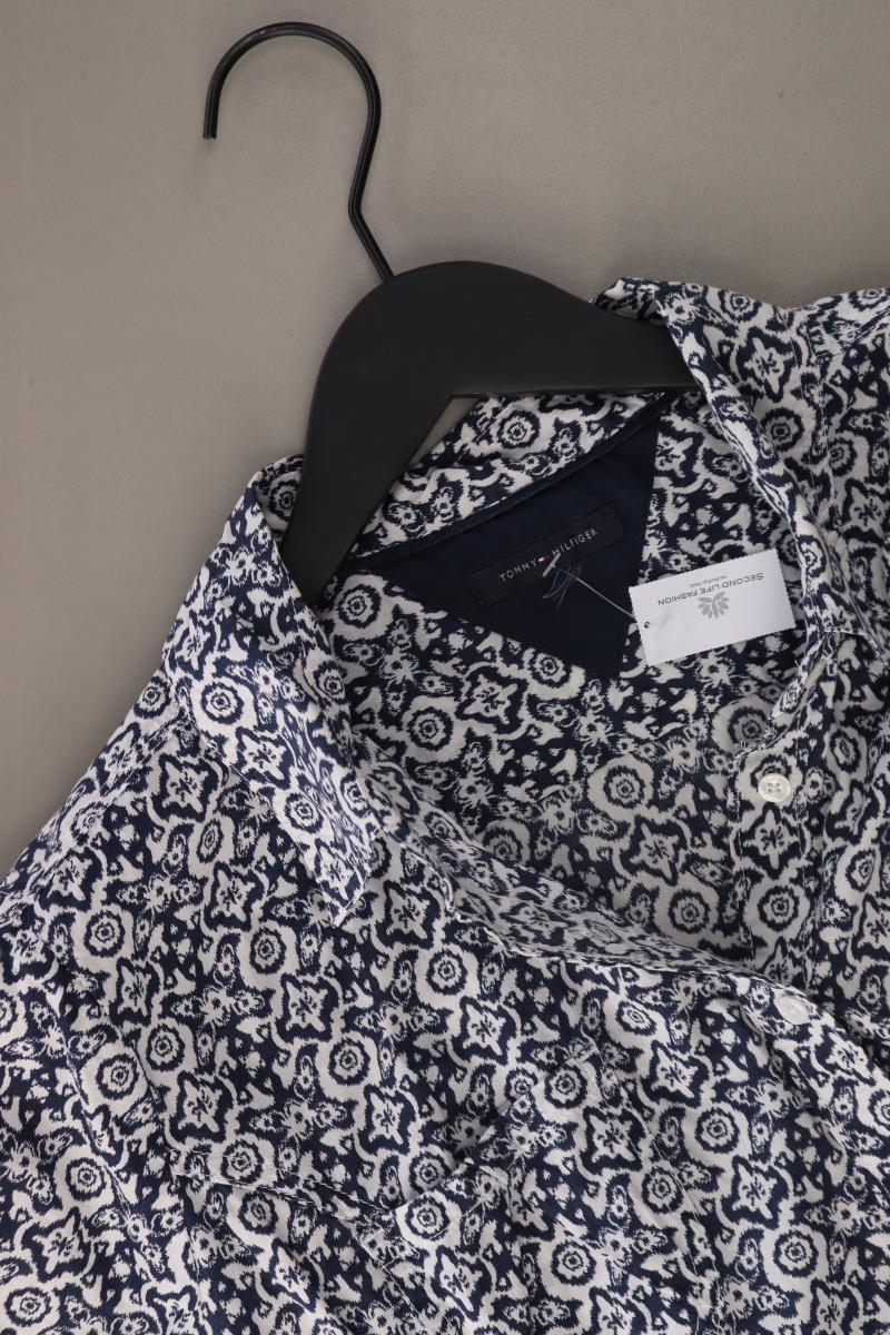 Tommy Hilfiger Kurzarmbluse Gr. L blau aus Baumwolle
