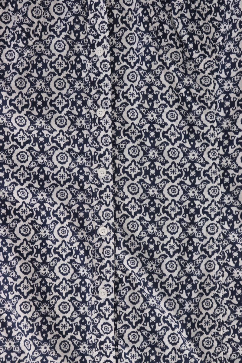 Tommy Hilfiger Kurzarmbluse Gr. L blau aus Baumwolle