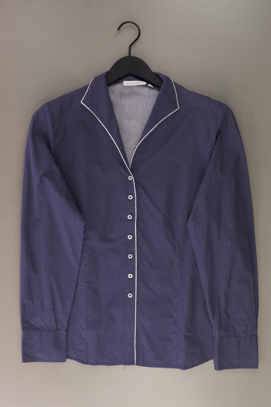 Eterna Langarmbluse Gr. 42 gepunktet blau