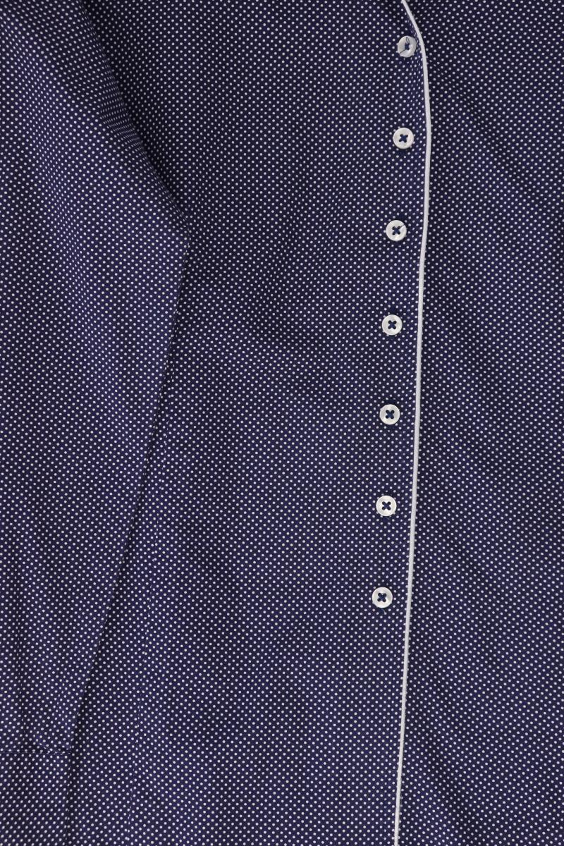 Eterna Langarmbluse Gr. 42 gepunktet blau