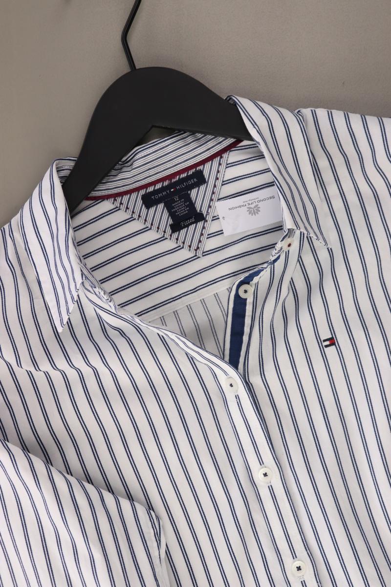 Tommy Hilfiger Langarmbluse Gr. UK 12 (M) gestreift weiß