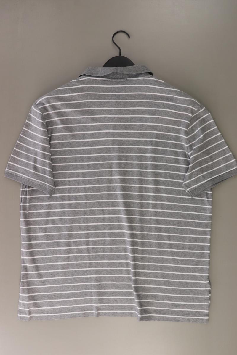 Ralph Lauren Poloshirt für Herren Gr. XL gestreift Kurzarm grau