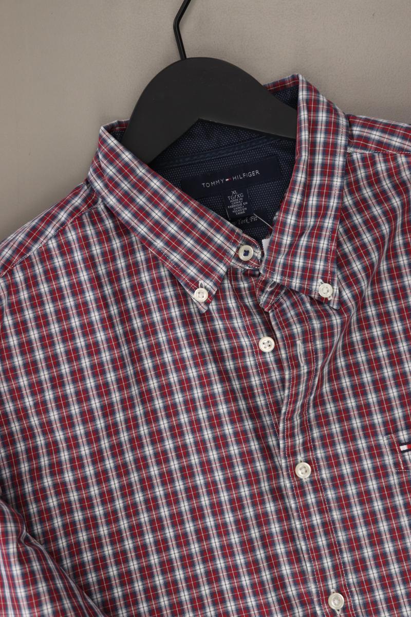 Tommy Hilfiger Karohemd für Herren Gr. XL kariert Langarm rot
