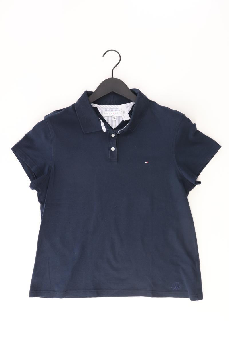 Tommy Hilfiger Poloshirt Gr. 42 Kurzarm blau aus Baumwolle