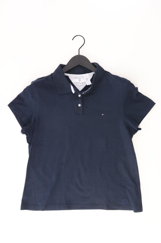 Tommy Hilfiger Poloshirt Gr. 42 Kurzarm blau aus Baumwolle