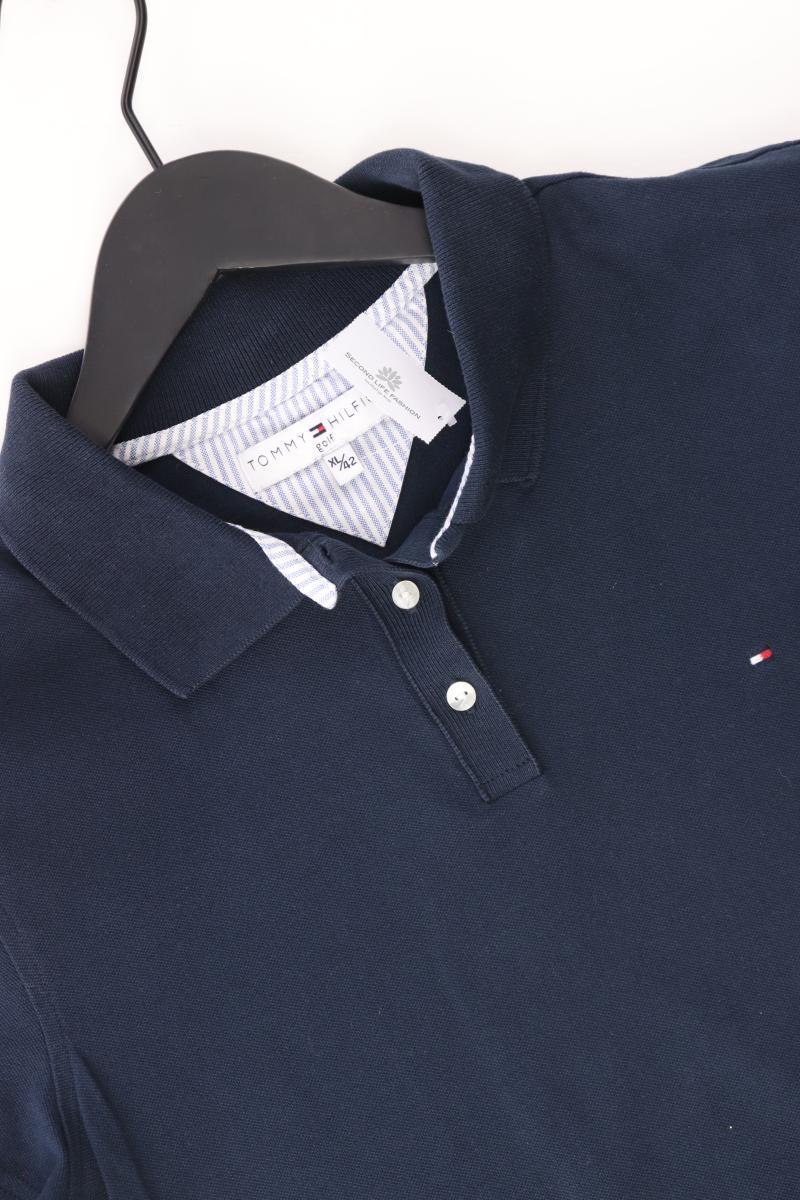 Tommy Hilfiger Poloshirt Gr. 42 Kurzarm blau aus Baumwolle
