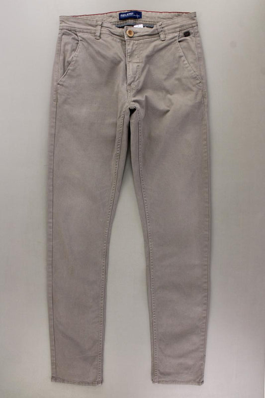 Blend Chinohose für Herren Gr. W31/L34 grau aus Baumwolle