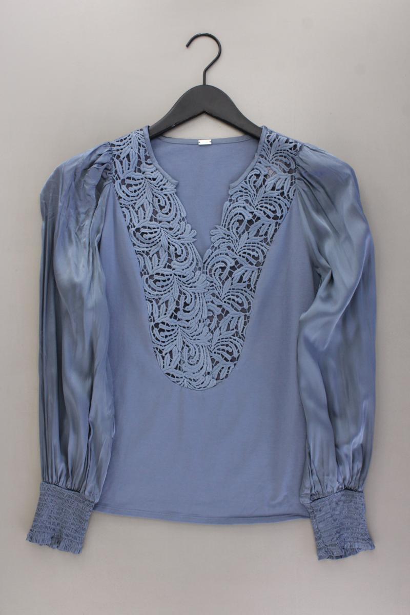 Gustav Denmark Langarmbluse Gr. 40 blau aus Baumwolle