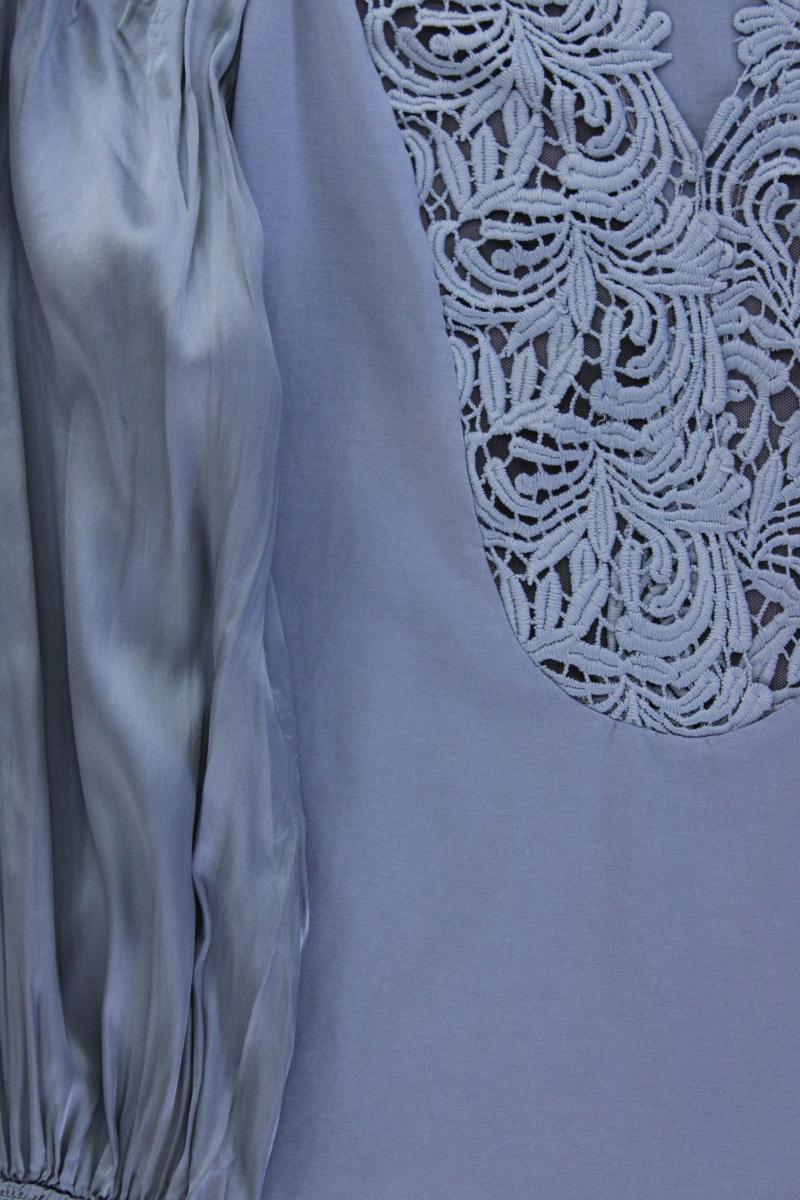 Gustav Denmark Langarmbluse Gr. 40 blau aus Baumwolle