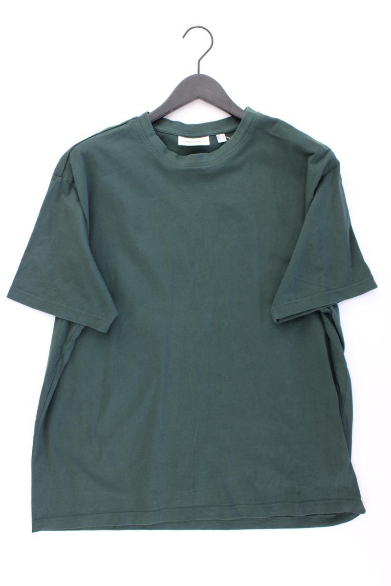 ONLY & SONS T-Shirt für Herren Gr. XL Kurzarm grün aus Baumwolle