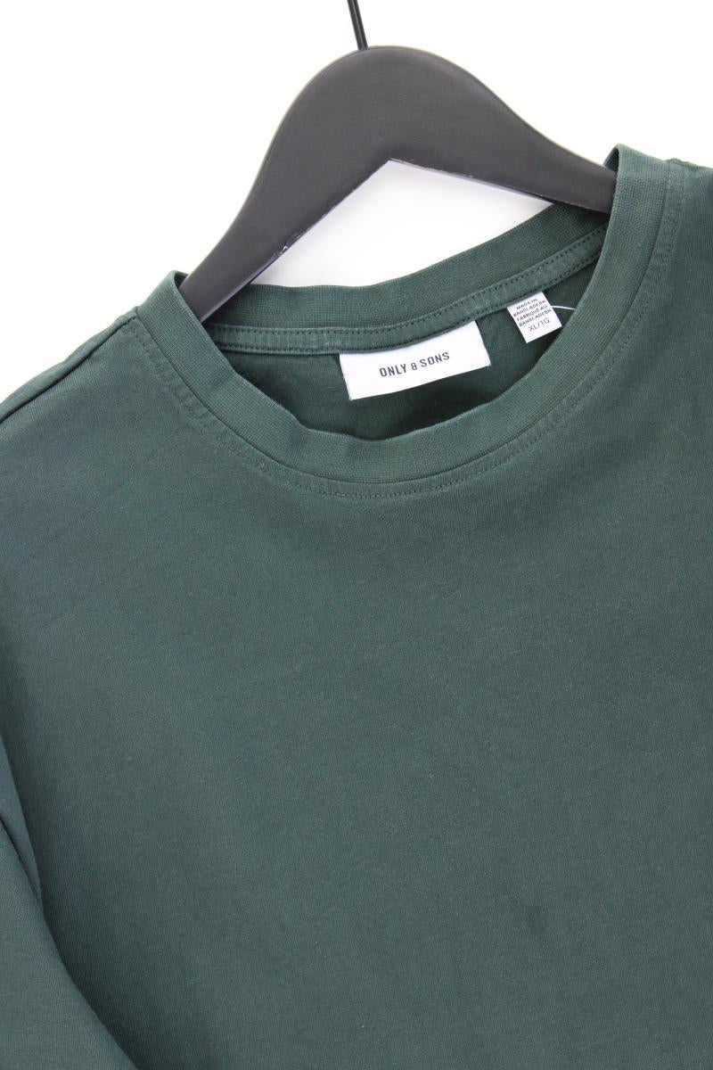 ONLY & SONS T-Shirt für Herren Gr. XL Kurzarm grün aus Baumwolle
