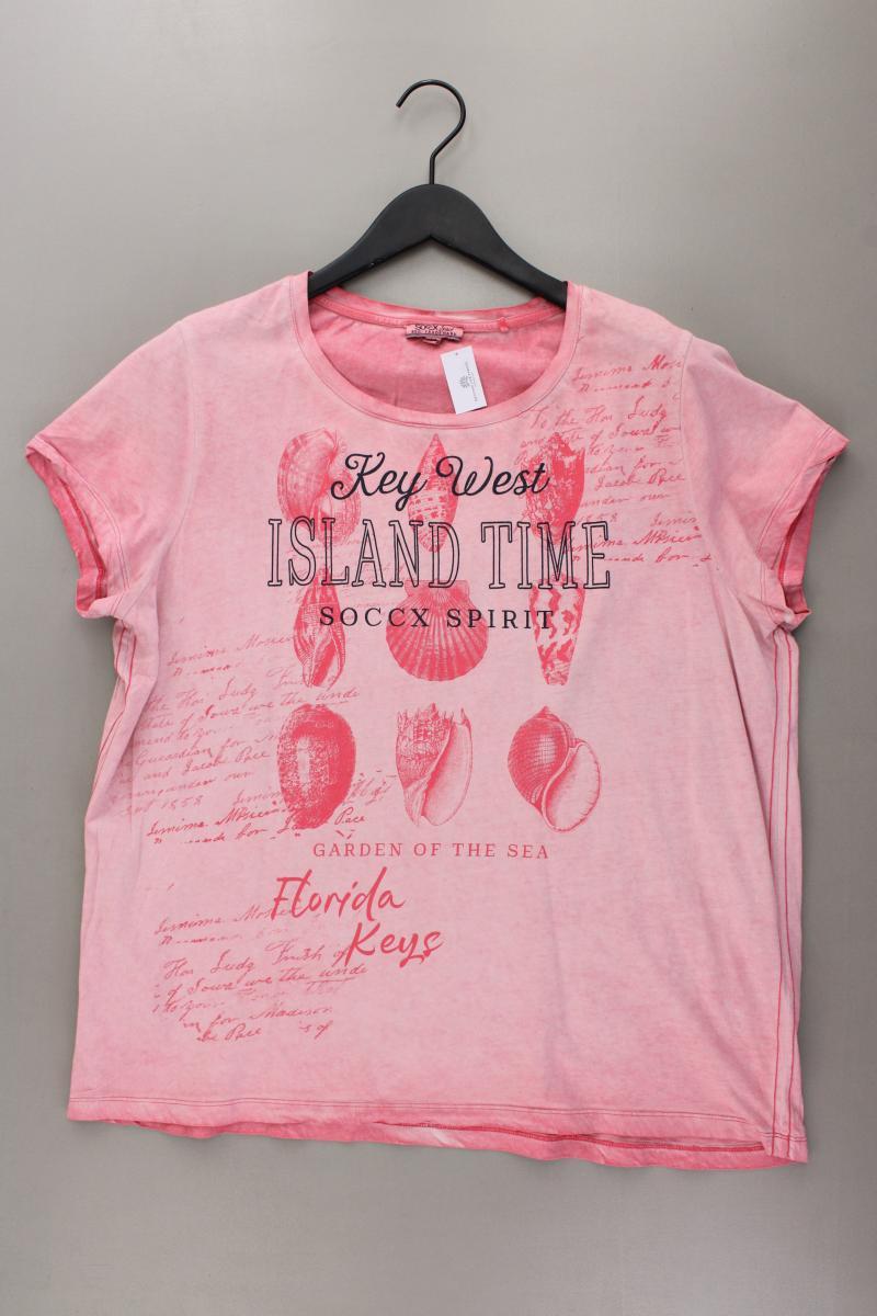 Soccx Printshirt Gr. 44 Kurzarm rosa aus Baumwolle